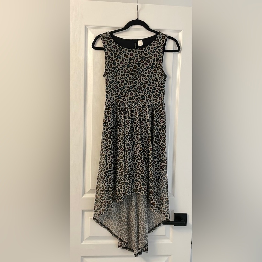 H&M colourful leopard print dress